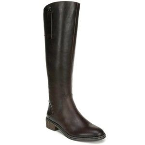 FRANCO SARTO Becky BROWN Weathered Leather WIDE CALF Boots Women's 6.5 NEW